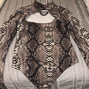 Snakeskin body suit